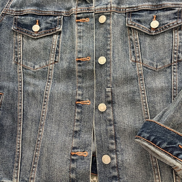 ** Sale Price**Gap Blue Denim Button Front Jacket, Size-XL - Picture 4 of 5